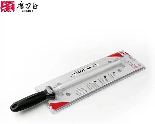 TAIDEA Messer Schleifstab aus Keramik und Edelstahl für die Küche, Länge: 38 cm - Bild 1
