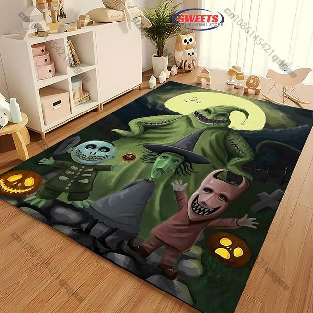 The Nightmare Before Christmas Motiv Teppich für Wohnzimmer und Schlafzimmer, Mehrfarbig, B/T: 60 x 40 cm - Bild 1