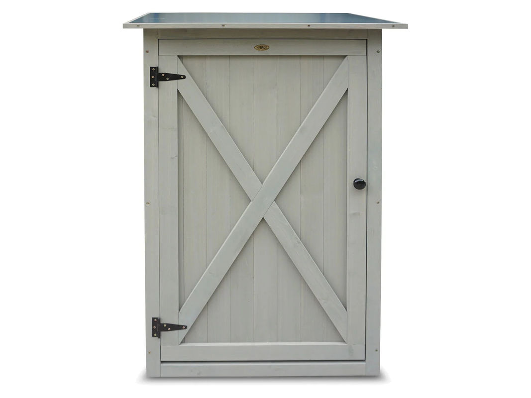 HABAU Gartenschrank Benno in Grau mit Schloss und Regalböden, B/T/H: 76 x 56 x 117 cm - Bild 2