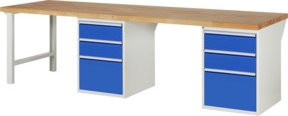 Rau Werkbank 7507A8 mit 6 Schubladen, Multicolor, B/T/H: 300 x 90 x 84 cm - Bild 1
