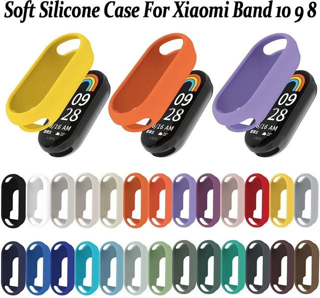 Xiaomi Armbandhülle Silikon, orange, Xiaomi Band 8 9 10 NFC - Bild 1