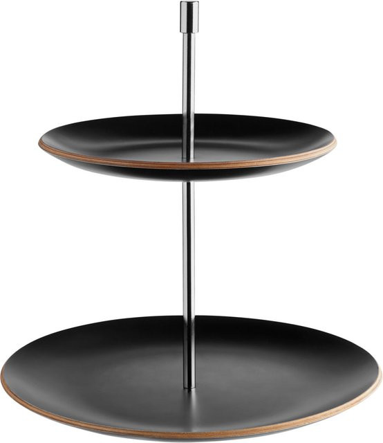 VEGA Etagere Palime rund, zweistöckig, schwarz, Durchmesser: 25 cm, Höhe: 26 cm - Bild 1