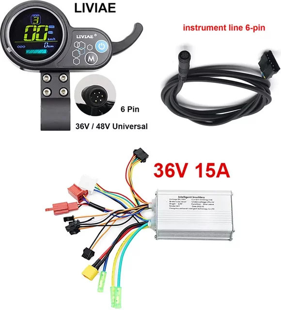LIVIAE LCD-Farbbildschirm Instrument und intelligenter bürstenloser Hall-Controller für Elektroroller und E-Bikes (36V 15A / 48V 20A) - Bild 1