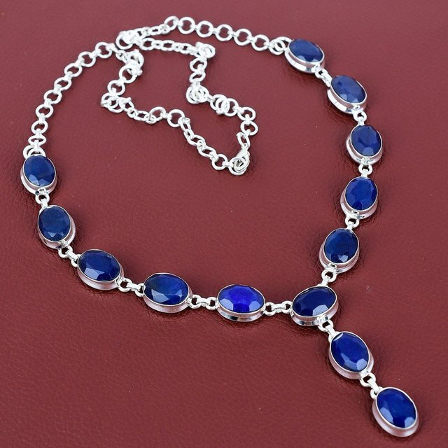 Jewel Paradise Halskette, 925 Silber, Saphir, Damen - Bild 1