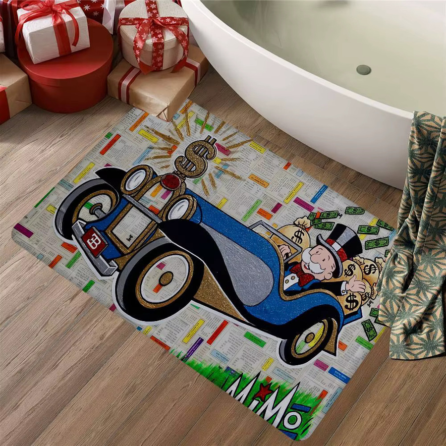 Rutschfeste Badematte Dollar Alec Monopoly in Multicolour für Kinderzimmer und Wohnzimmer - Bild 2