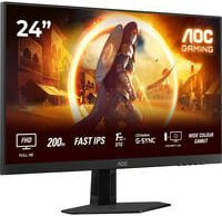 AOC G4 24G4HRE Gaming-Monitor mit 60,5 cm (23,8 Zoll) Full HD, Fast IPS-Panel, 200 Hz und 1 ms Reaktionszeit in Schwarz-Rot - Bild 1