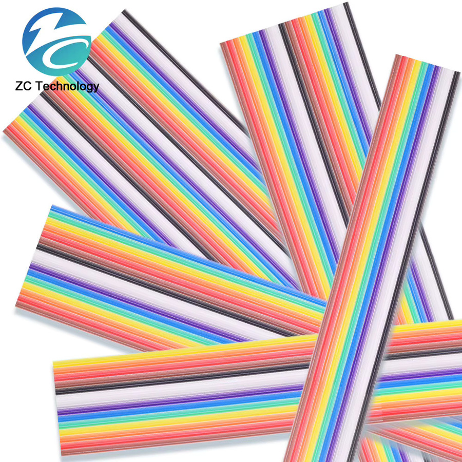 Multicolor Flachbandkabel Dupont Draht mit 1,27mm Pitch für FC Dupont-Anschluss, Länge: 1 m - Bild 2