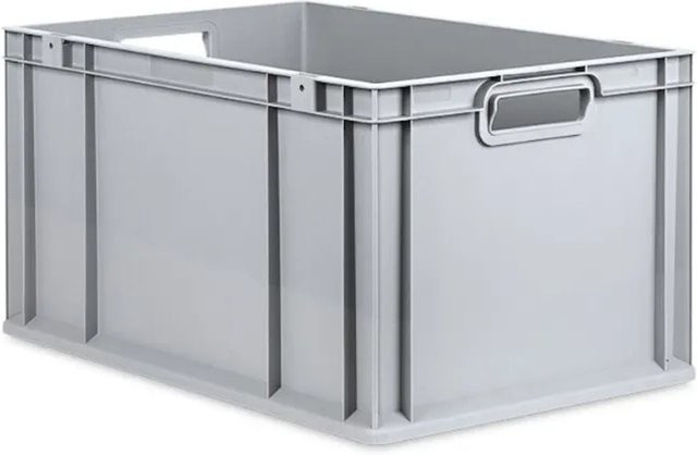 PROREGAL Eurobox NextGen Grip in Grau mit verstärkten Wänden, H x B x T: 32 x 40 x 60 cm, 65 Liter - Bild 1