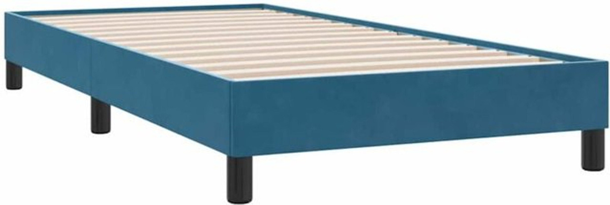 vidaxl Boxspringbett aus Samt in Blau ohne Matratze B/T/H: 90 x 210 cm - Bild 1