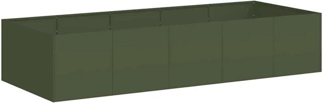 vidaXL Pflanzgefäß aus Stahl in Grün als Hochbeet für den Garten, B/T/H: 200 x 80 x 40 cm - Bild 1