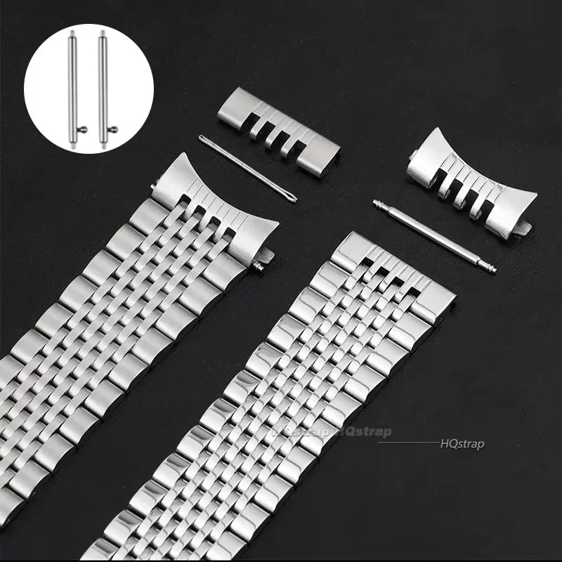 HQstrap Uhrenarmband Edelstahl, Silber, 18 mm 20 mm 22 mm, Unisex - Bild 4