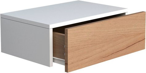 VCM Wandregal Usal in Weiss, B/H/T: 45 x 15 x 30 cm - Bild 1