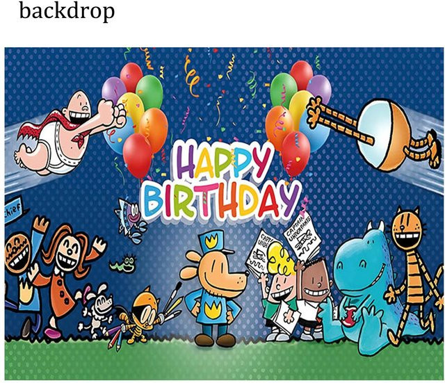 Dog Man Geburtstag Dekoration Set mit Hintergrundbanner, Tortenaufsatz und Ballons in Mehrfarbig für Kinder - Bild 1
