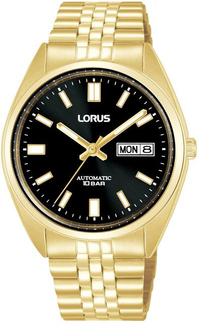 Lorus Armbanduhr Automatik, Edelstahl, Schwarz, 39 mm, Herren - Bild 1