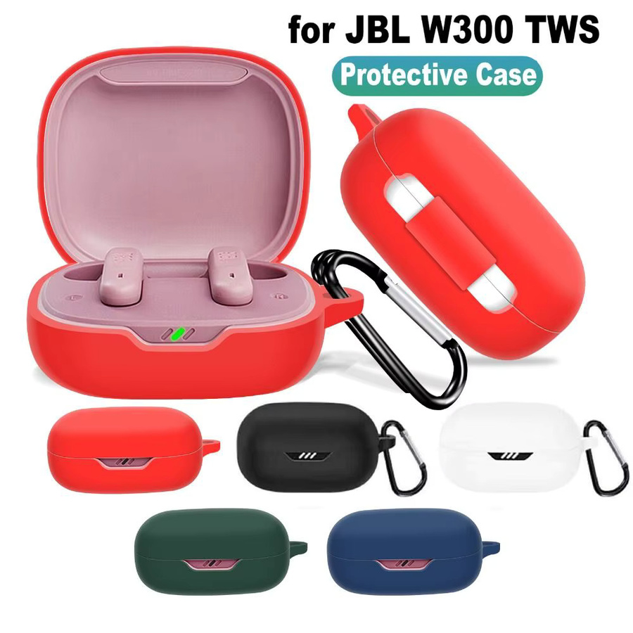 Stoßfeste Silikon Kopfhörer Abdeckung in Grün für JBL W300 TWS Drahtlose Bluetooth Ohrhörer mit Schutzhülle für die Ladebox - Bild 2