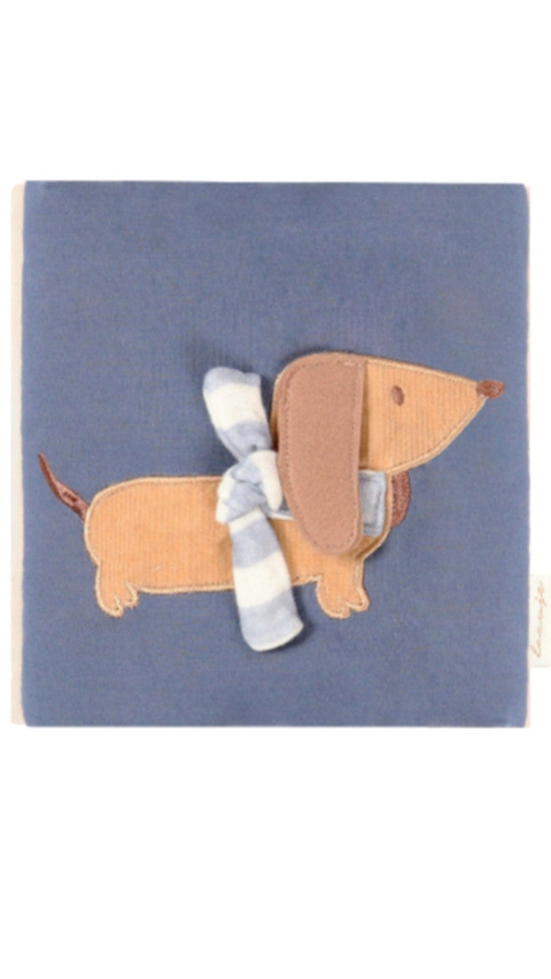 Leevje Knisterbuch Hund, Tiere, Plüsch / Textil, Bunt / Mehrfarbig, Blau - Bild 1