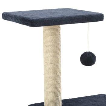 vidaXL Katzen-Kratzbaum aus Sisal mit integriertem Spielzeug in Dunkelblau, Höhe: 65 cm - Bild 2