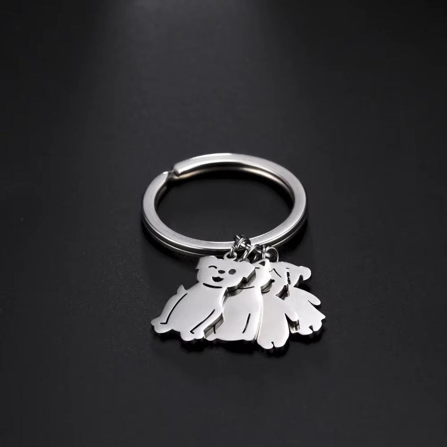 Schlüsselanhänger Edelstahl, Silber, Unisex, Charm - Bild 1