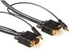 Microconnect VGA Kabel Schwarz 5m mit HD15 D-Sub und 3,5mm Klinke - Bild 1
