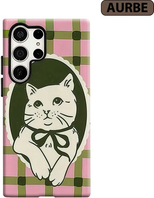 Aurbe Handyhülle mit Gingham-Muster und Schleife für Samsung Galaxy S26 S25 S24 S23 Ultra Plus, Schutzhülle in Multicolour - Bild 1