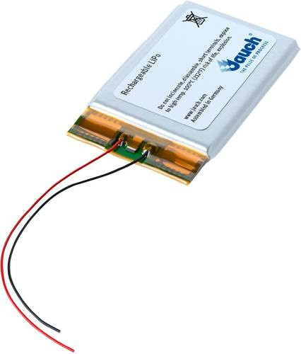 Jauch Spezial-Akku LiPo Prismatisch 3,7V 480 mAh LP802036JU Silber - Bild 1