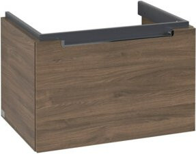 Villeroy & Boch Waschtischunterschrank Subway 2.0 in Arizona Oak mit Chromgriffen, Wandmontage, B/T/H: 63,7 x 42 x 45,4 cm - Bild 1