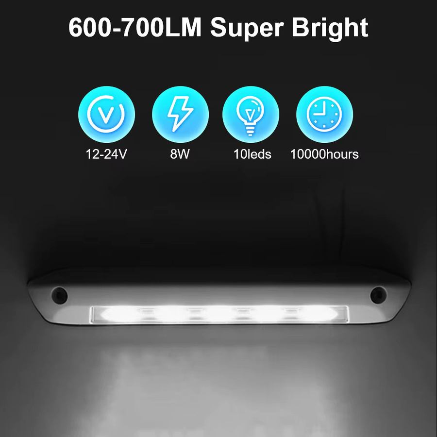 Wasserdichte LED-Lichtleiste für Wohnwagen und Wohnmobile in Weiß - Bild 5
