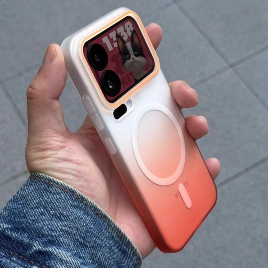 Magnetische MagSafe Schutzhülle Gradient Clear Matte für Xiaomi Mi 17 15 14 13 Pro Max Ultra Redmi K80 K90 Poco X7 F7 F8 in Transparent Multicolour Purple - Bild 1