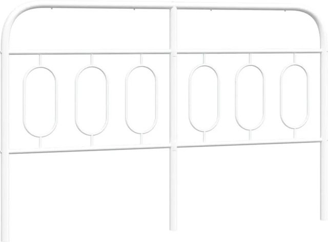 vidaXL Ersatz-Kopfteil aus Metall in Weiß für 140x200 cm Bett - Bild 1
