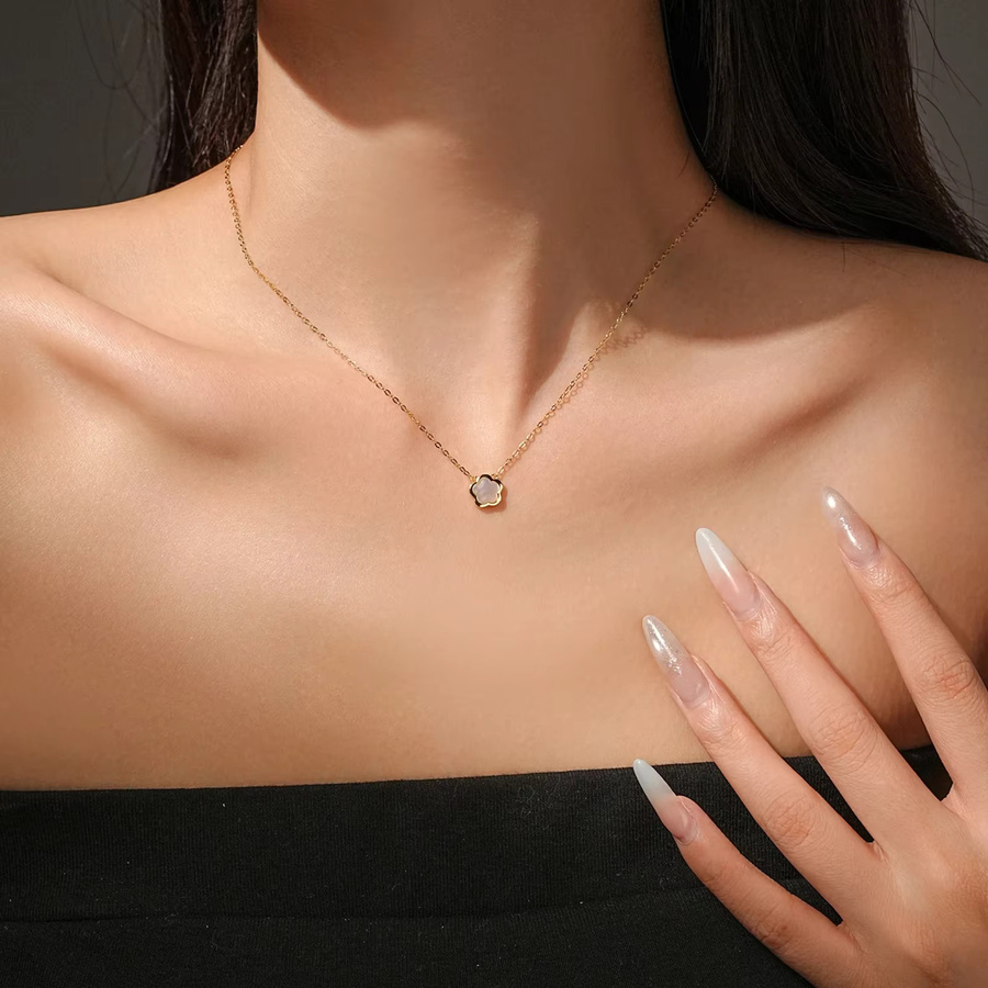 ANDYWEN Halskette, 925 Silber, Muschelblumen, Damen - Bild 2