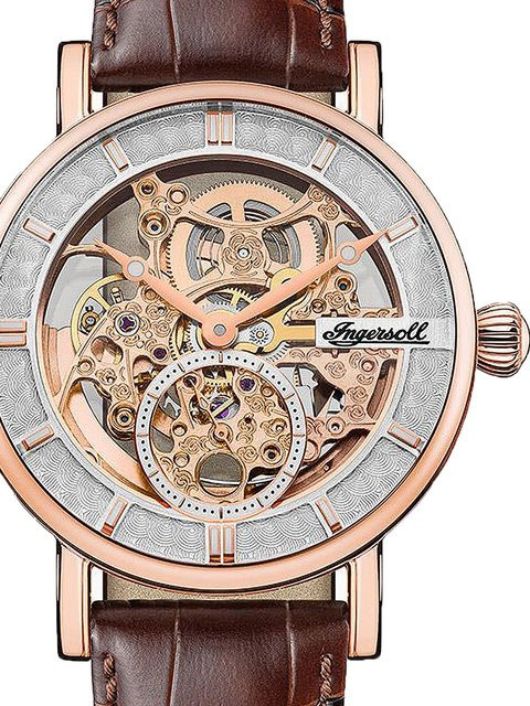 Ingersoll Automatik Herrenuhr, Edelstahl, Leder, 40 mm, 5 ATM - Bild 1