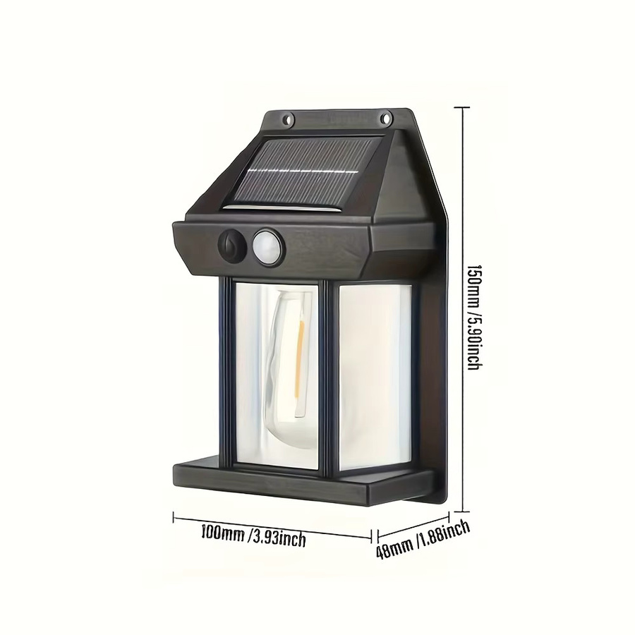 Heinast Solar LED Wandleuchte in Schwarz mit Dämmerungssensor für Garten und Haus - Bild 6