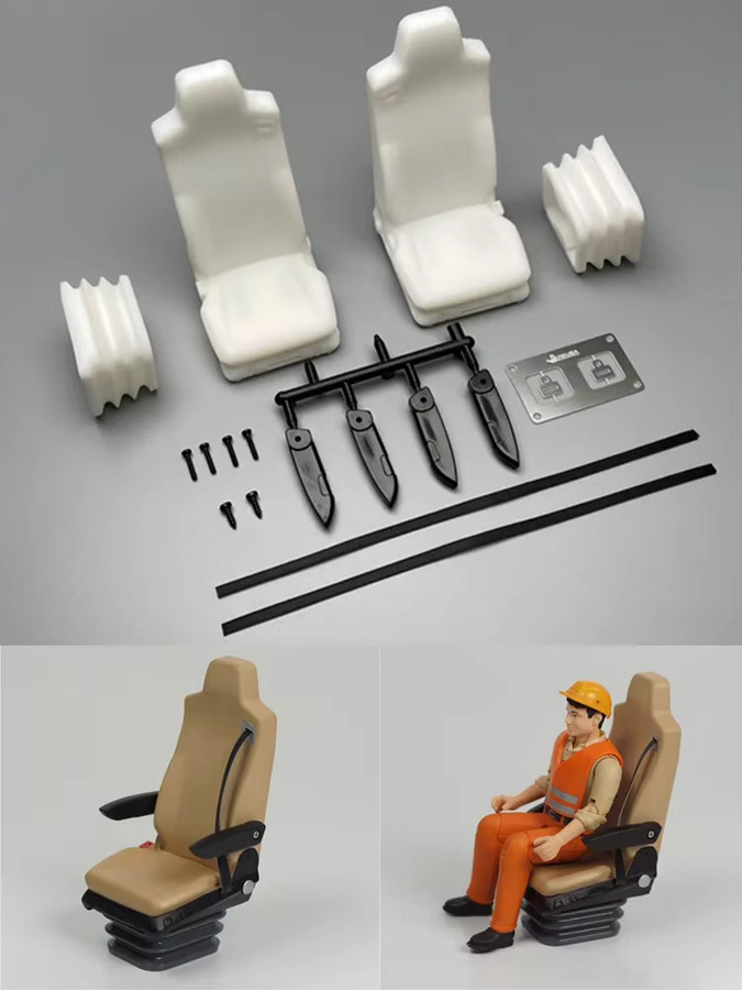 Tamiya Simulation Sitz, Kunststoff, Weiß, 2-teiliges Set - Bild 2
