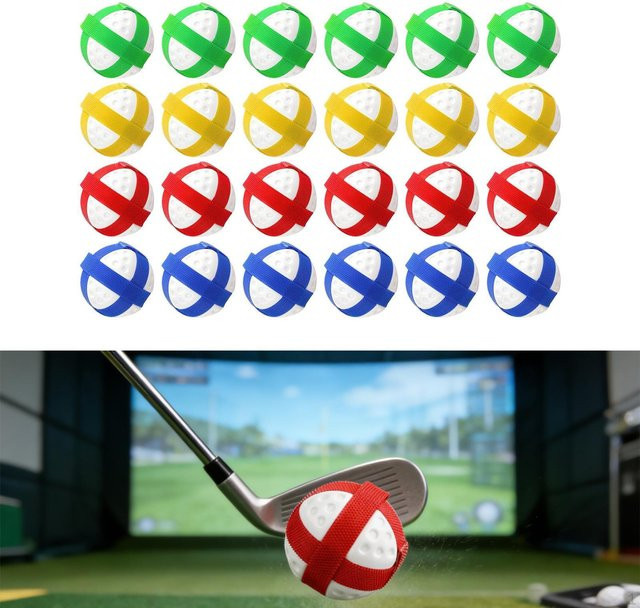 SunshineTek Mini Klett-Golfbälle, Nachfüllpack, 24 Stück, Blau, Bunt / Mehrfarbig - Bild 1