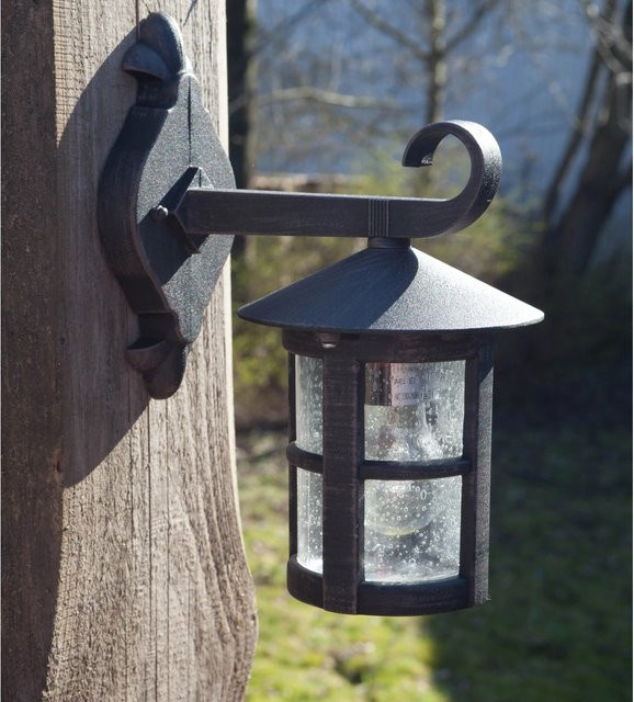 Brilliant Jordy Außenwandleuchte Schwarz-Rost-Braun aus Metall mit E27 Fassung und IP44 Schutzart - Bild 1
