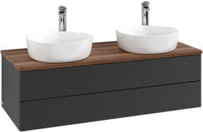 V&B Antao Waschtischunterschrank mit Frontstruktur und LED-Beleuchtung, Wandmontage, Blau lackiert, B: 120 cm, T: 36 cm, H: 50 cm - Bild 1