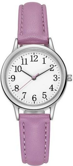 Armbanduhr Damen, Quarz, Kunstleder, violett - Bild 1