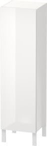 Duravit L-Cube Halbhochschrank mit Glastür in Weiß Hochglanz, B: 40 cm, T: 36,3 cm, H: 132 cm - Bild 1