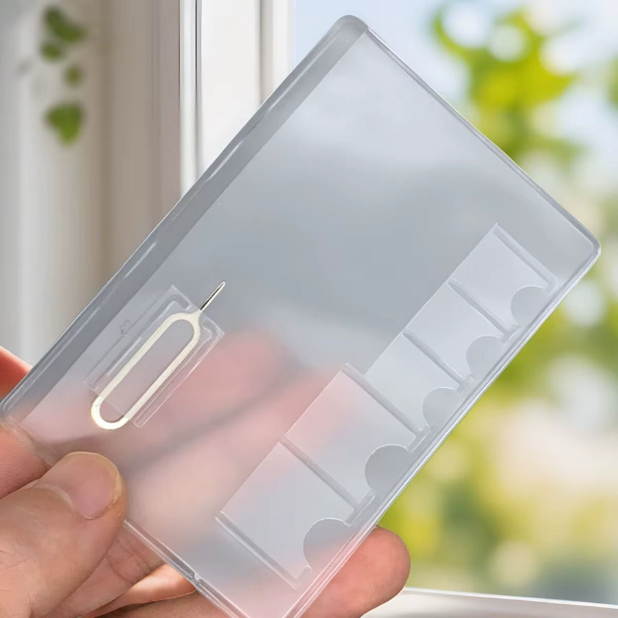 Tragbare Aufbewahrungstasche für SIM-Karten und Bankkarten in Transparent - Bild 3