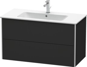 Duravit Waschtischunterschrank XSquare, Wandhängend, Graphitgrau Matt, 2 Schubladen, B: 101 cm, T: 47,8 cm, H: 56 cm - Bild 1