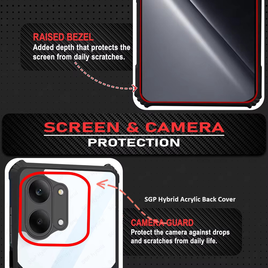 Stoßfeste Airbag Schutzhülle für Xiaomi Poco X8 Pro Max, X8 Pro, Redmi Turbo 5, 5 Max – Transparente TPU und PC Hülle mit harter Rückseite - Bild 5