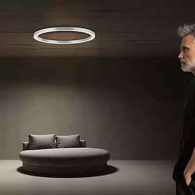 Paul Neuhaus Pure Lines Round LED-Deckenleuchte Diamond in Silber, Durchmesser: 70 cm - Bild 2