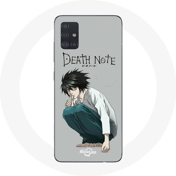 Samsung Galaxy A51 5G Handyhülle mit Death Note Anime Design in Grau - Bild 1