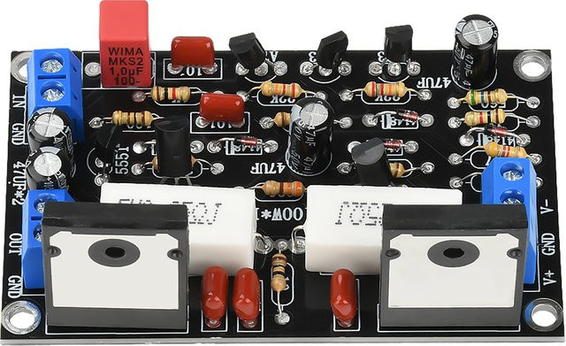 Aideepen Mono Hochleistungs-Endstufenverstärker-Platine 100W DC 10V-45V 2SC5200+2SA1943 Geräuscharmes HIFI-Audio-Verstärkermodul in Multicolour - Bild 1