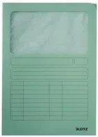 Leitz Sichtmappe A4 transparent grün, 100 Stück - Bild 1