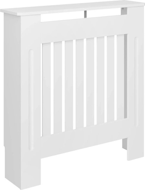 Heizkörperabdeckung tectake Vila in Weiß mit Lamellendesign, B/T/H: 78 x 19 x 82 cm - Bild 1