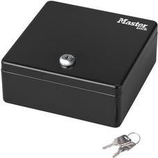 Master Lock Verschließbare Kassette für Münzen und Schlüssel in Schwarz aus Stahl - Bild 1
