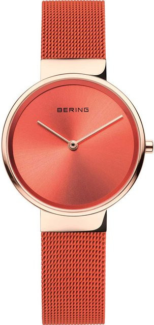 Bering Damenuhr, Quarz, Edelstahl, Orange, 31 mm, 5 ATM - Bild 1