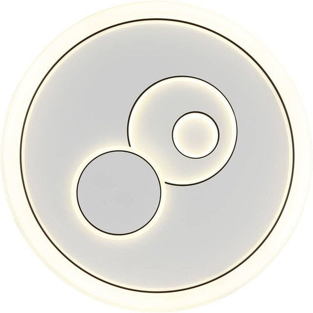 Globo Lighting LED-Deckenleuchte Ruiz in Weiß, rund, H: 49 cm, B: 7 cm - Bild 1