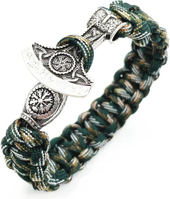 Wan Ying Armband, Perun Axt Anhänger, Edelstahl, Silber, Unisex, 21cm - Bild 1